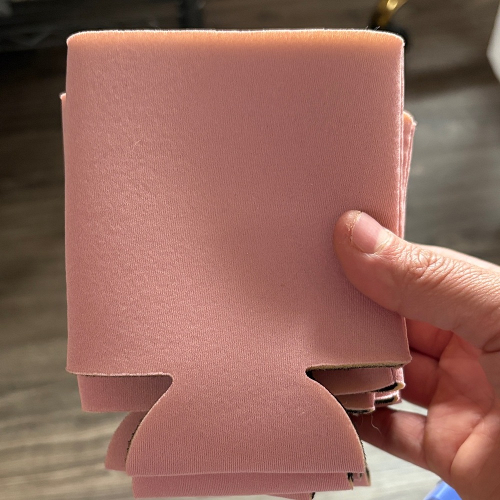 Pink Neoprene Can Cooler - Set